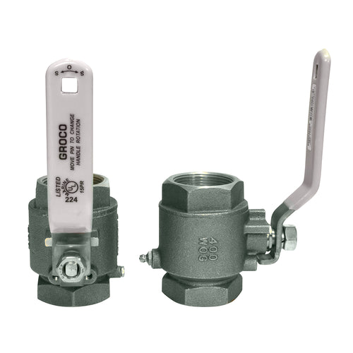 Groco 2" Npt Stainless Steel In-Line Ball Valve