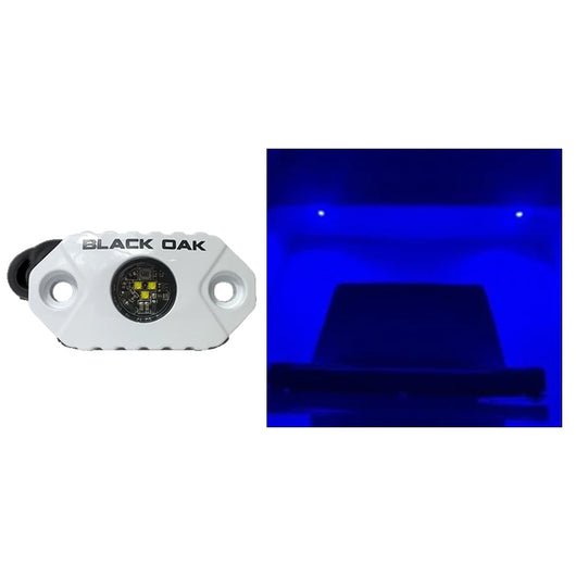 Black Oak Rock Accent Light - Blue LEDs - White Housing image 1