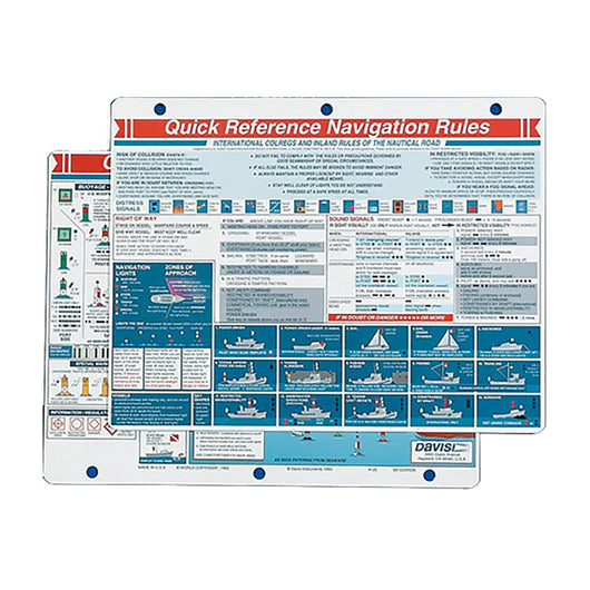 Davis Quick Reference Navigation Rules Card image 1
