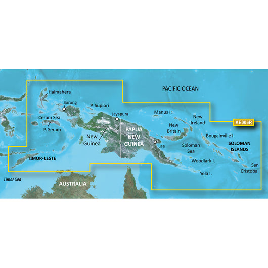Garmin BlueChart&reg; g3 HD - HXAE006R - Timor Leste/New Guinea - microSD&trade;/SD&trade; image 1