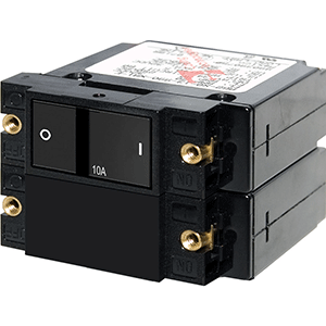 Blue Sea 7410 A-Series Flat Rocker Circuit Breaker - Double Pole - 10A image 0