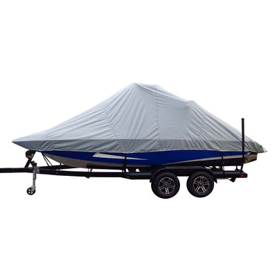 Carver Sun-DURA&reg; Specialty Boat Cover f/23.5' Inboard Tournament Ski Boats w/Wide Bow &amp; Swim Platform - Grey image 1