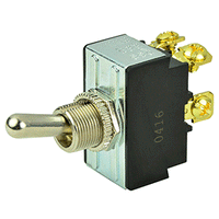 Bep Dpst Chrome Plated Toggle Switch - Off/on