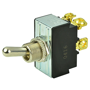 Bep Dpst Chrome Plated Toggle Switch - Off/on