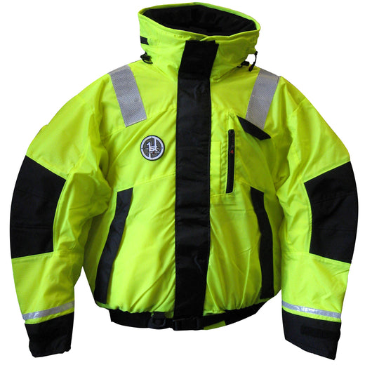 First Watch AB-1100 Flotation Bomber Jacket - Hi-Vis Yellow/Black - XL image 1