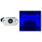 Black Oak Rock Accent Light - Blue Leds - White Housing