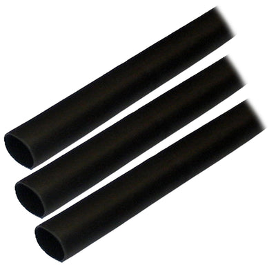 Ancor Adhesive Lined Heat Shrink Tubing (ALT) - 1/2" x 3" - 3-Pack - Black image 1