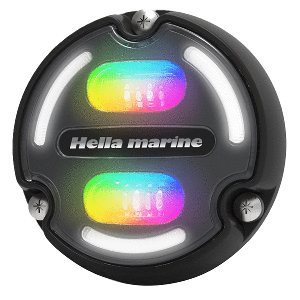 Hella Marine A2 RGB Underwater Light - 3000 Lumens - Black Housing - Charcoal Lens W/Edge Light
