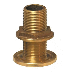 GROCO 2-1/2" Bronze Thru-Hull Fitting w/Nut image 0