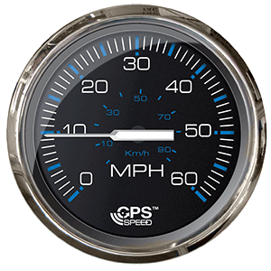 Faria Chesepeake Black 4" Studded Speedometer - 60MPH (GPS) image 0