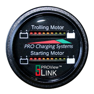 Dual Pro Battery Fuel Gauge - Marine Dual Read Battery Monitor - 12V/24V System - 15' Battery Cable image 1