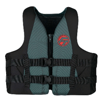 Full Throttle Adult Rapid-Dry Life Jacket - Grey/Black - 2XL/4XL
