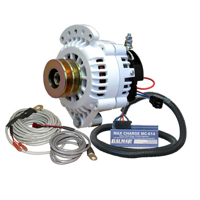 Balmar Alternator 120 AMP 12V 1-2" Single Foot Spindle Mount Dual Vee Pulley Regulator &amp; Temp Sensor image 1
