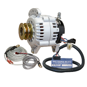 Balmar Alternator 120 AMP Kit 12V 3.15" Dual Foot Saddle Dual Vee Pulley Regulator &amp; Temp Sensor image 0