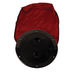 Beckson 6" Stow-Away Deck Plate - Black w/12" Bag image 0