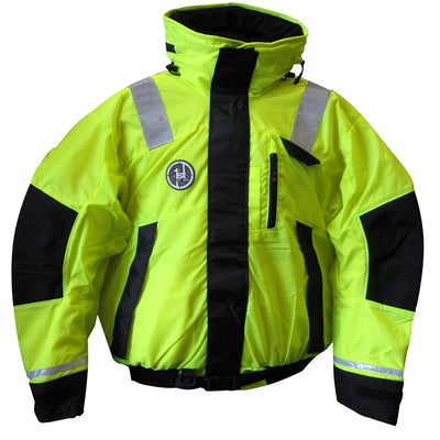 First Watch AB-1100 Flotation Bomber Jacket - Hi-Vis Yellow/Black - Medium image 1