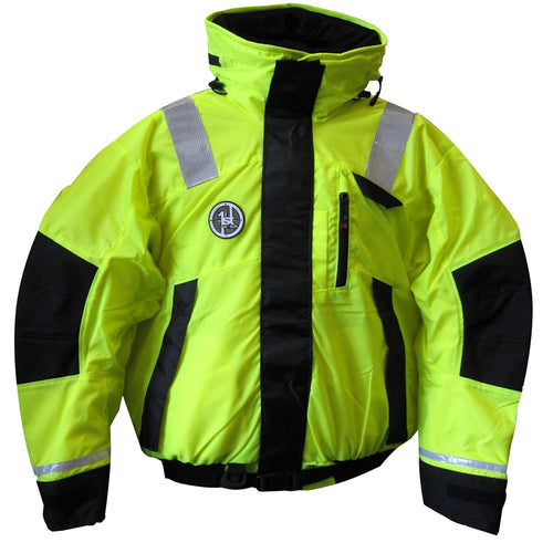 First Watch Ab-1100 Flotation Bomber Jacket - Hi-Vis Yellow/Black - Medium