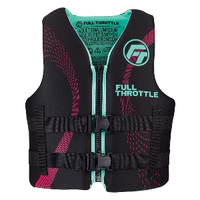 Full Throttle Adult Rapid-Dry Life Jacket - Aqua/Black - L/XL
