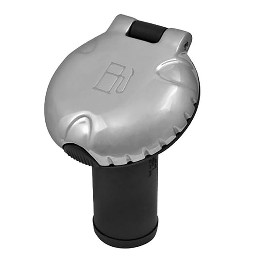 Attwood Deck Fill f/Carbon Canister System - Angled Body &amp; Scalloped Chrome Cap image 1