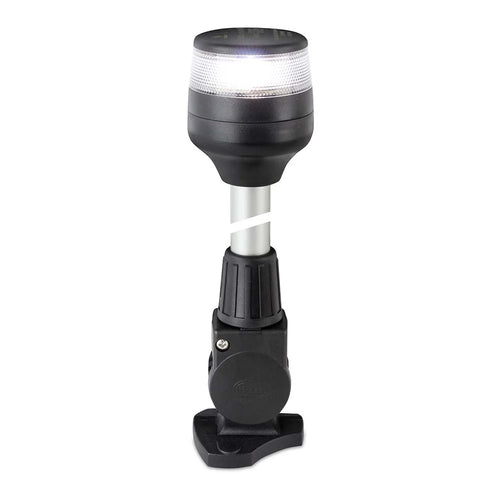 Hella Marine 2nm All Round White Fold Down Pole Navigation Lamp - 8" - Black Base