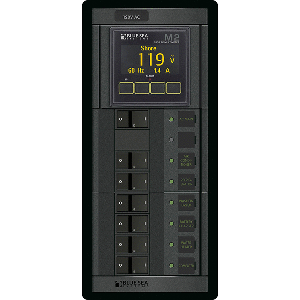 Blue Sea 1505 - 360 Panel - Main + 6 Position 120V AC Flat Rocker w/M2 AC Multimeter image 0