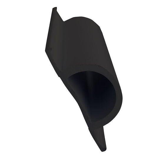 Dock Edge Standard "D" PVC Profile - 16' Roll - Black image 1