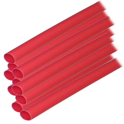 Ancor Adhesive Lined Heat Shrink Tubing - 1/4" x 6" - 10-Pack - Red