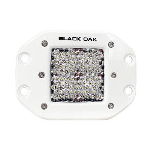Black Oak 2" Marine Flush Mount LED Pod Light - Diffused Optics - White Housing - Pro Series 3.0 image 0