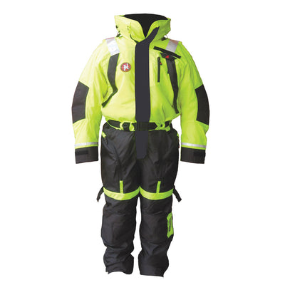 First Watch AS-1100 Flotation Suit - Hi-Vis Yellow - XXL image 1