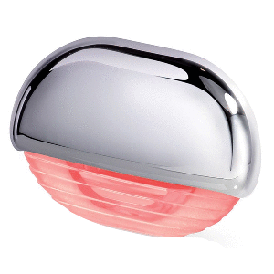 Hella Marine Easy Fit Step Lamp - Red W/Chrome Cap