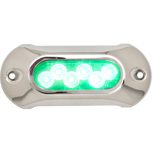 Attwood Light Armor Underwater LED Light - 6 LEDs - Green image 1