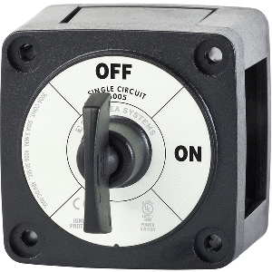 Blue Sea 6005200 Battery Switch Single Circuit ON-OFF - Black image 0