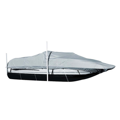 Carver Sun-DURA&reg; Styled-to-Fit Boat Cover f/25.5' Sterndrive Deck Boats w/Walk-Thru Windshield - Grey image 1