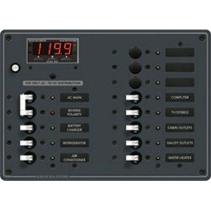 Blue Sea 8507 Breaker Panel - Ac Main + 11 Position (European) - White