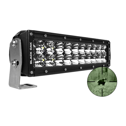Black Oak Pro Series Double Row Combo Infrared 10" 940nm Light Bar - Black image 1