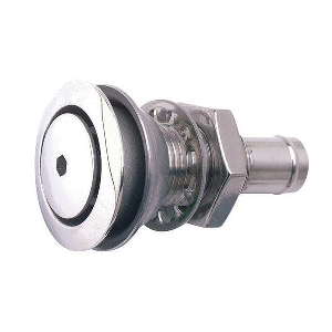 Attwood 316 Stainless Steel Alloy Flush Mount Fuel Vent - Straight Vent image 0