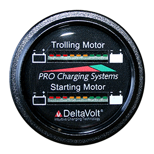Dual Pro Battery Fuel Gauge - Marine Dual Read Battery Monitor - 12V/24V System - 15' Battery Cable image 0