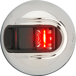 Attwood LightArmor Vertical Surface Mount Navigation Light - Port (red) - Stainless Steel - 2NM image 0