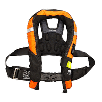First Watch FW-40PRO Ergo Auto Inflatable PFD With Harness - Hi-Vis Orange & Black