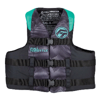 Full Throttle Adult Nylon Life Jacket - Aqua/black (l/xl)