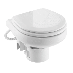 Dometic Masterflush 7260 White Electric Macerating Toilet W/Orbit Base - Raw Water - 12v