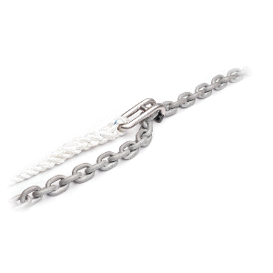 C. Sherman Johnson "Captain Hook" Chain Snubber Small Snubber Hook F/1/4" & 5/16" Chain W/12' Of 1/2" 3 Strand Nylon