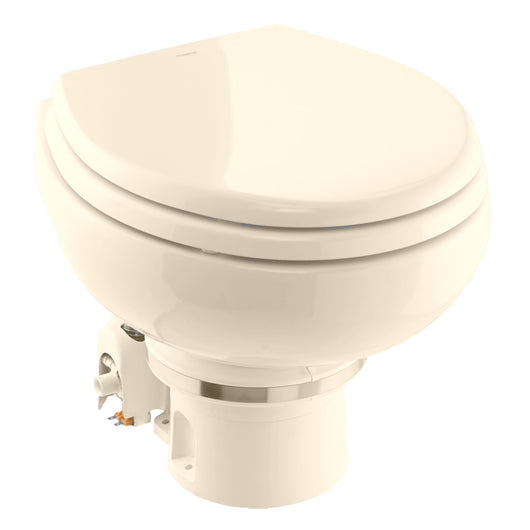 Dometic MasterFlush 7160 Bone Electric Macerating Toilet w/Orbit Base - Raw Water - 12V image 1