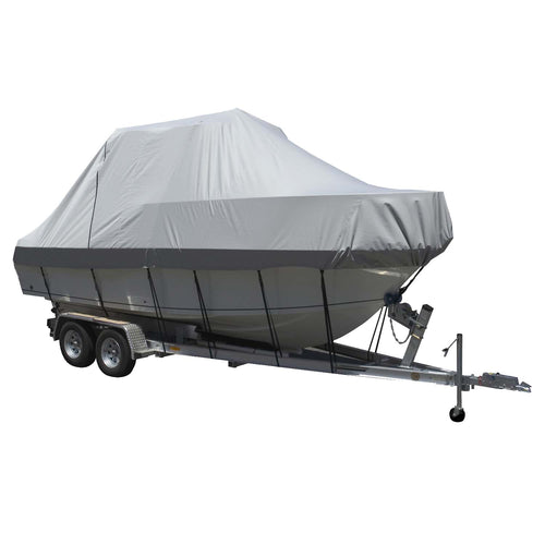 Carver Sun-Dura® Specialty Boat Cover F/22.5' Walk Around Cuddy & Center Console Boats - Grey