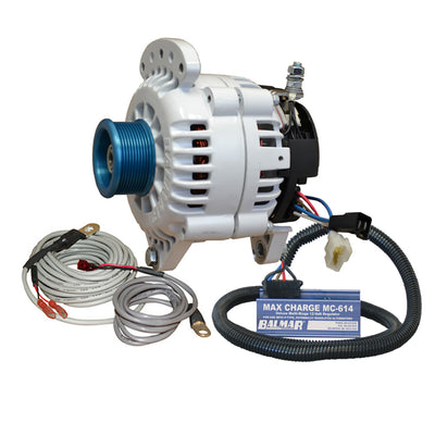 Balmar Alternator 100 AMP Kit 12V 3.15" Dual Foot Saddle J10 Pulley Regulator &amp; Temp Sensor image 1