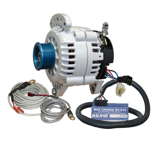 Balmar Alternator 100 AMP Kit 12V 3.15" Dual Foot Saddle J10 Pulley Regulator &amp; Temp Sensor image 1