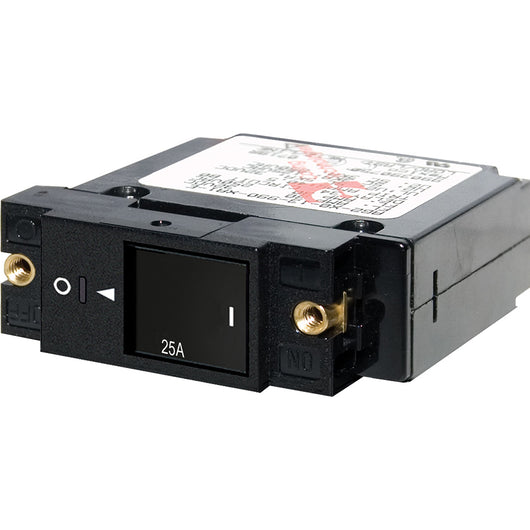 Blue Sea 7430 Single Pole Small Case 2" Slot Reset Rocker Circuit Breaker  -  25 Amp image 1