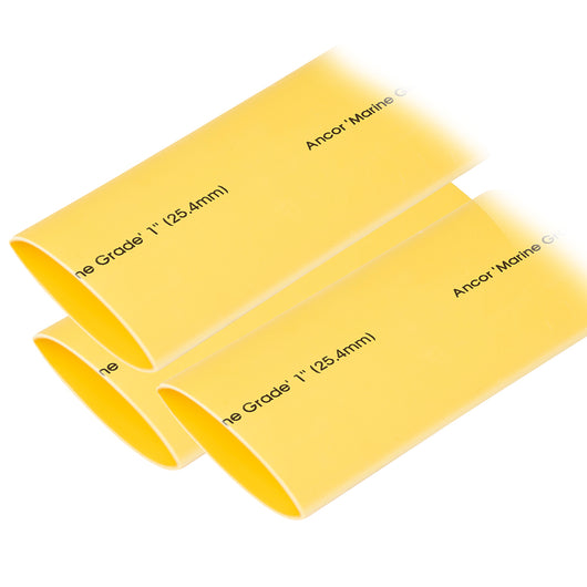 Ancor Heat Shrink Tubing 1" x 3" - Yellow - 3 Pieces image 1
