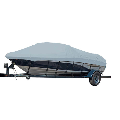 Carver Sun-DURA Styled-To-Fit Boat Cover F/18.5' Sterndrive V-Hull Runabout Boats - Grey