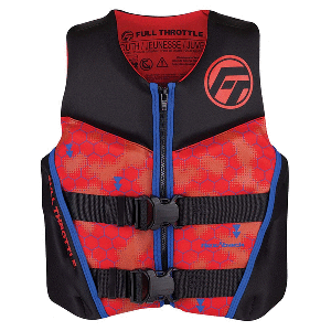 Full Throttle Youth Rapid-Dry Flex-Back Life Jacket - Red/Black image 0